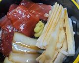マグロとイカの漬け丼長芋の千切り添え作り方5写真