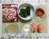 簡単昼食朝食！法蓮草卵のケチャップソテー作り方1写真