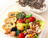 バジルが香るハムチーズ卵焼き（お弁当）作り方10写真