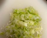 納豆とチーズとキャベツのサラダ作り方1写真