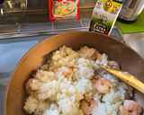 エビとほうれん草のチャーハン作り方2写真