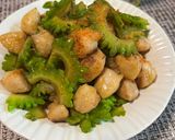 シャキシャキゴーヤとぼんじりの甘辛炒め作り方7写真