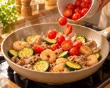 めんつゆで簡単！ズッキーニと豚肉のガーリック作り方5写真