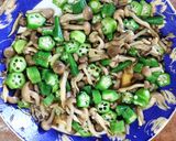 簡単 副菜 オクラと しめじの わさび和え✿作り方6写真