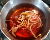 蕗の薹と卵の温かい蕎麦 乾麺の浸水作り方2写真