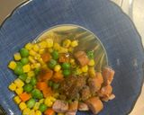 レンジ簡単洋風ヤンニョム味オムライス弁当作り方3写真