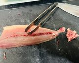 大葉と生姜で食べる、炙りしめアジ作り方3写真