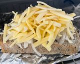 カリカリチーズのグリーンサラダトースト作り方2写真