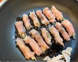 簡単　葉生姜と赤味噌肉巻き作り方3写真