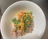 レンジ簡単洋風さっぱり梅クッパ味炒飯弁当作り方2写真