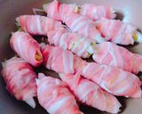 ＊豚バラ肉のとろ〜りネギ味噌チーズ巻き＊作り方3写真