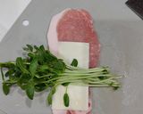豚肉ロースの豆苗チーズ巻作り方2写真