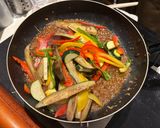 夏野菜たっぷり!彩り麻婆なす春雨作り方8写真