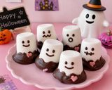 ハロウィンに！マシュマロチョコおばけ🍫👻作り方2写真