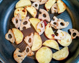 れんこんとさつまいもと牛肉の炒め物作り方3写真