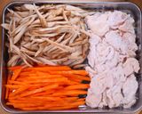 カリカリ鶏皮がうまい🤭節約きんぴらごぼう作り方1写真