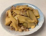 たけのこと豚バラ切り落としの炒め煮。作り方6写真