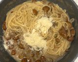 ワンパンで♪なめこのクリーミーパスタ作り方5写真