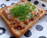 ハマる美味しさ♡山盛りチーズ納豆トースト作り方2写真