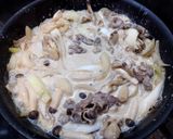超簡単!豚肉とキノコの味噌クリームパスタ作り方5写真