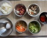 福岡のうどん屋のアレ、博多かしわ飯風炒飯作り方1写真