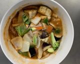 肉無チクワクリーミー洋風坦々麺味野菜炒め作り方15写真