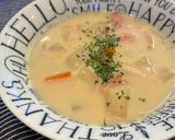 おかんレシピ𓀤𓀣豆乳スープ作り方6写真