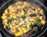 超簡単！ひき肉とほうれん草のたまご丼作り方6写真