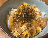 フライパン1つで簡単コロッケ卵とじ丼作り方7写真