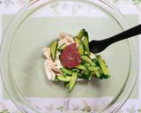 痩せ飯高タンパク低カロ簡単夕飯大葉胡瓜茗荷梅和え作り方8写真