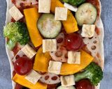 彩り野菜と豆腐カッテージのヘルシーピザ🍕作り方3写真