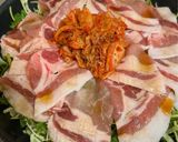 きゃべつと豆苗と豚ロースのキムチ蒸し焼き作り方4写真
