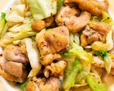 鶏ももとキャベツのポン酢ガーリック炒め作り方6写真