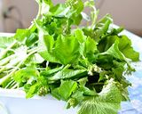 下処理した葉わさびで“葉わさび蕎麦”♪作り方1写真