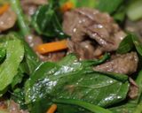 貧血予防！牛肉と小松菜のオイスター味噌炒め作り方5写真
