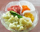 カリフラワーの麻婆風炒め♪作り方1写真