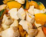 煮込10分●鶏肉とかぼちゃのあまから煮作り方3写真
