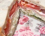 ポテトサラダ&ハム&レタス&トマトのサンドイッチ作り方2写真