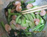 小松菜むき海老きゅうりの酢味噌和え😋♪作り方6写真