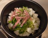 簡単！小蕪とベーコンのミルクスープ！作り方4写真