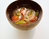 キャベツとミニトマトの和風スープ作り方4写真