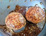 簡単夕飯！照り焼き和風ハンバーグソース！肉料理作り方5写真