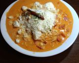 はらっぱ風唐辛子とニンニクのトマトクリームパスタ作り方4写真