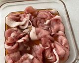 レンチン　豚ネギ煮作り方1写真