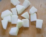 ひんやり、冬瓜とがんもどきの煮物。作り方1写真