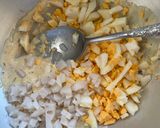 レンコンの味噌タルタル　鶏天ぷら作り方4写真