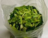ほうれん草とあさりの巣篭もり作り方1写真