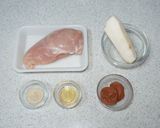 鶏肉と長芋の梅干し煮作り方1写真