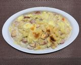 からあげ君でマカロニチキングラタン😃作り方4写真