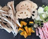 秋の味覚満載ピザ（こねないパン生地）作り方1写真